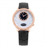 时光一百 时尚小盘时装闪钻皮带石英女表W80120L